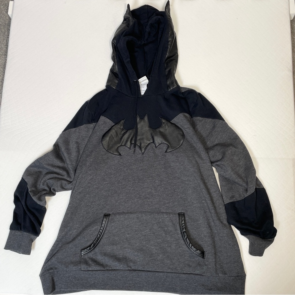 Batman Pullover Hoodie Sweatshirt with Ears‎ Size XL